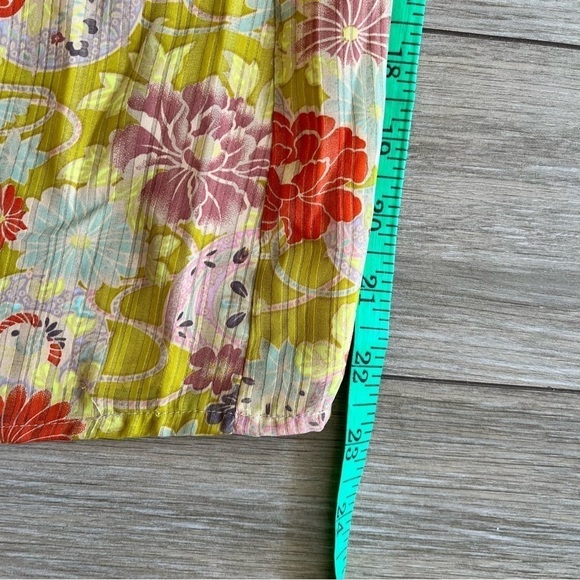 BCBGMAXAZRIA Floral Print Chinoiserie Mini Dress, Drawstring Waist, Size Large - Picture 6 of 11